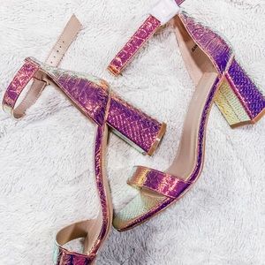 Nasty Gal Iridescent Heels NWT